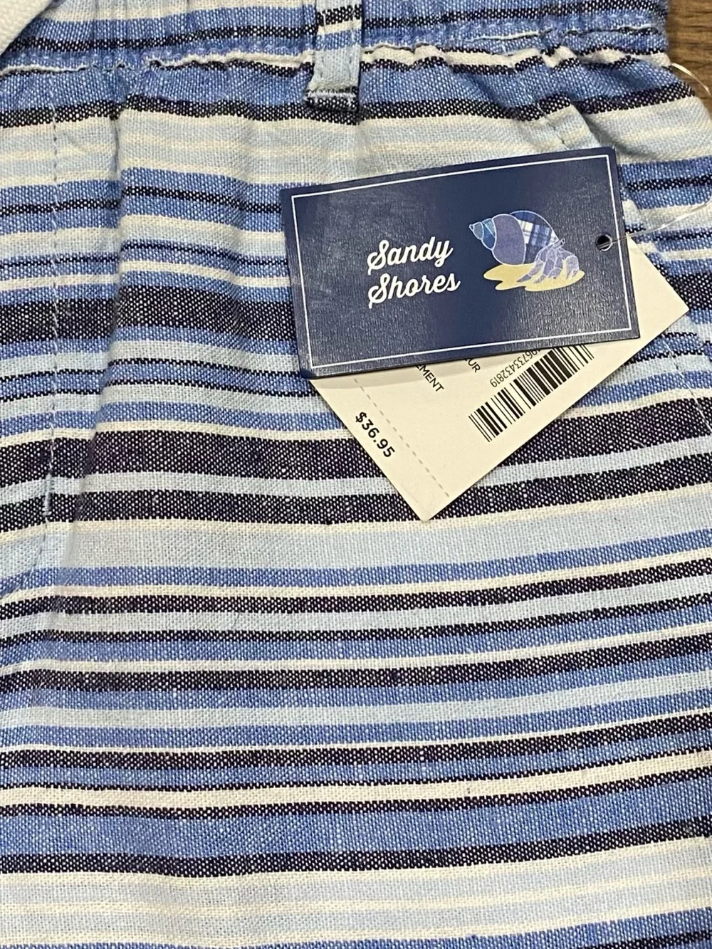 Gymboree Boys Sandy Shores Blue Striped Shorts Size 7